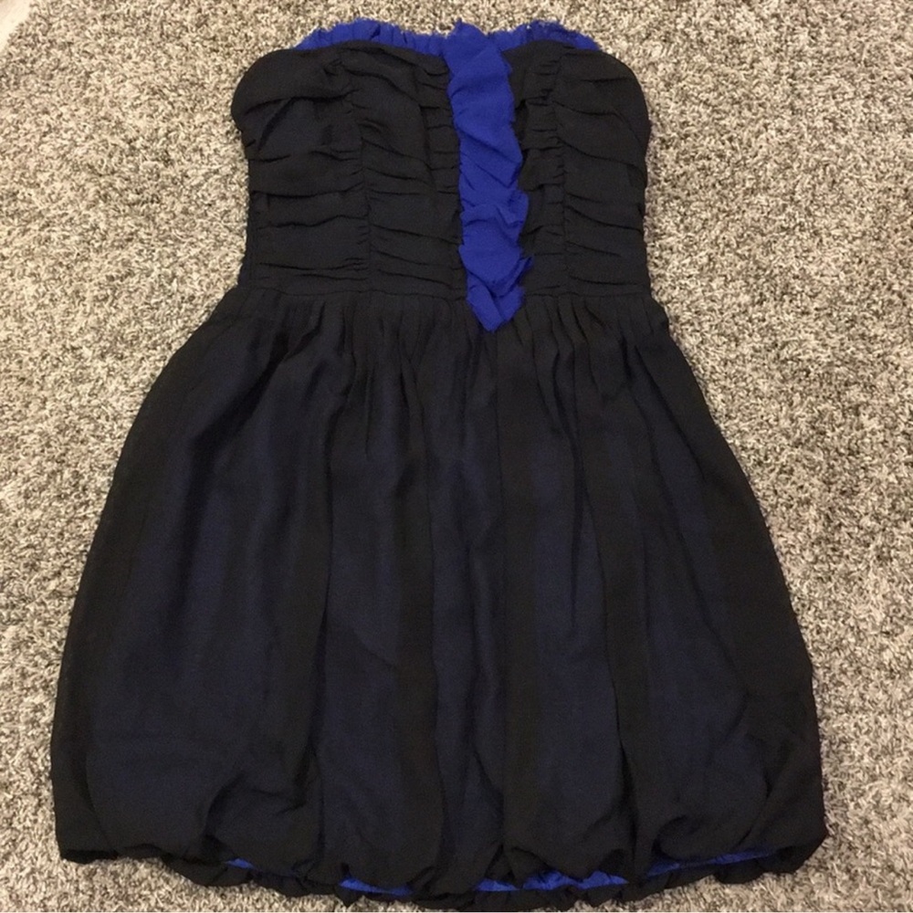Womens juniors dress black and blue fancy dress size medium